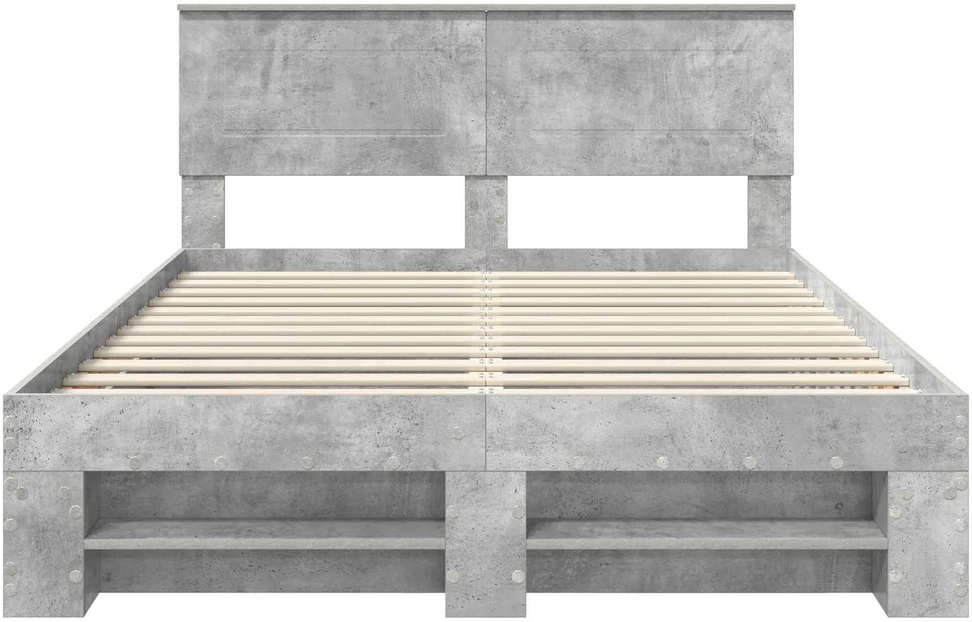 Lovos rėmas Betono pilka 160 x 200 cm Apdirbta mediena