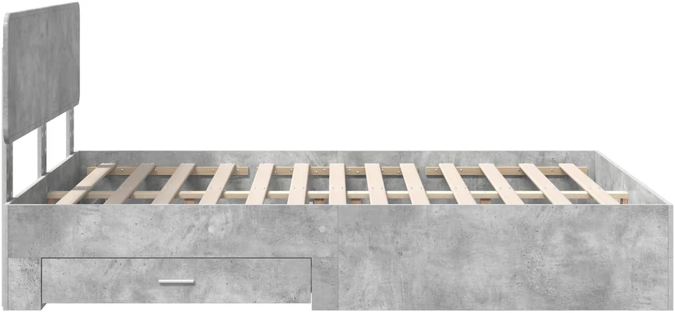 Lovos rėmas Betono pilka 160 x 200 cm Apdirbta mediena