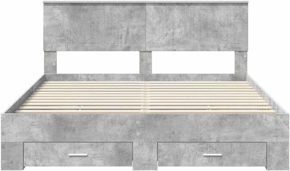 Lovos rėmas Betono pilka 160 x 200 cm Apdirbta mediena
