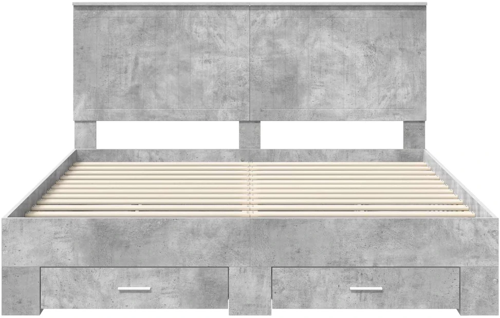 Lovos rėmas Betono pilka 160 x 200 cm Apdirbta mediena
