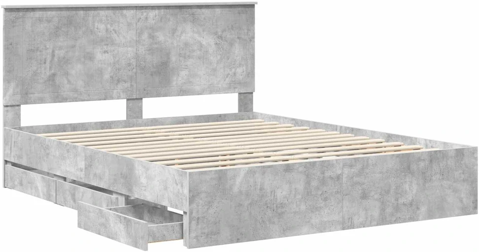 Lovos rėmas Betono pilka 160 x 200 cm Inžinerinė mediena