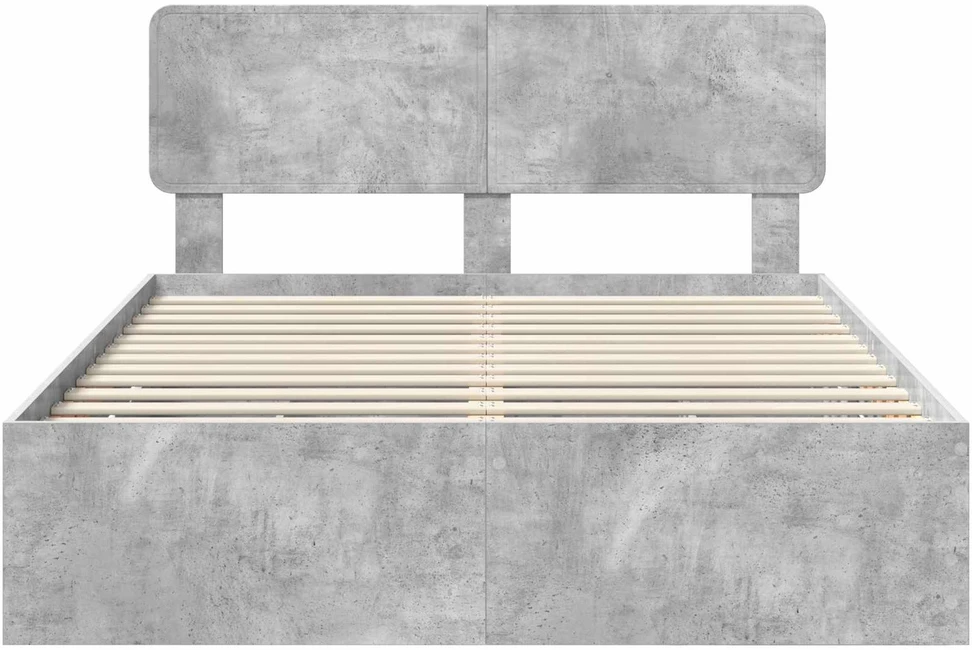 Lovos rėmas Betono Pilka 160 x 200 cm Dirbtinė mediena