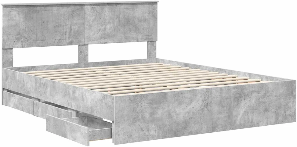 Lovos rėmas Betono pilka 160 x 200 cm Inžinerinė mediena