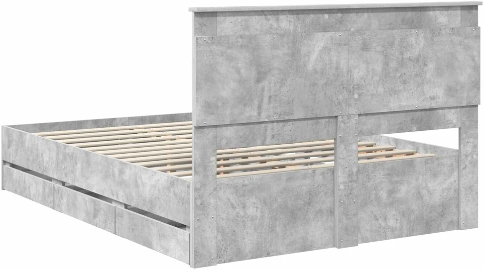 Lovos rėmas Betono pilka 160 x 200 cm Inžinerinė mediena