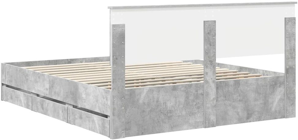 Lovos rėmas Betono pilka 160 x 200 cm Inžinerinė mediena