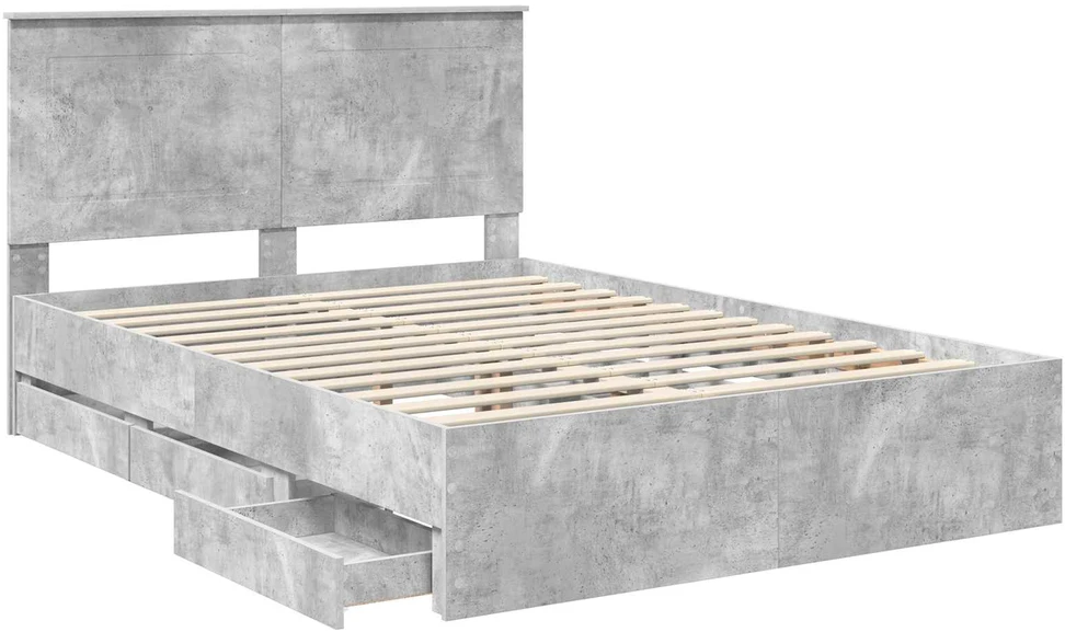 Lovos rėmas Betono pilka 160 x 200 cm Inžinerinė mediena