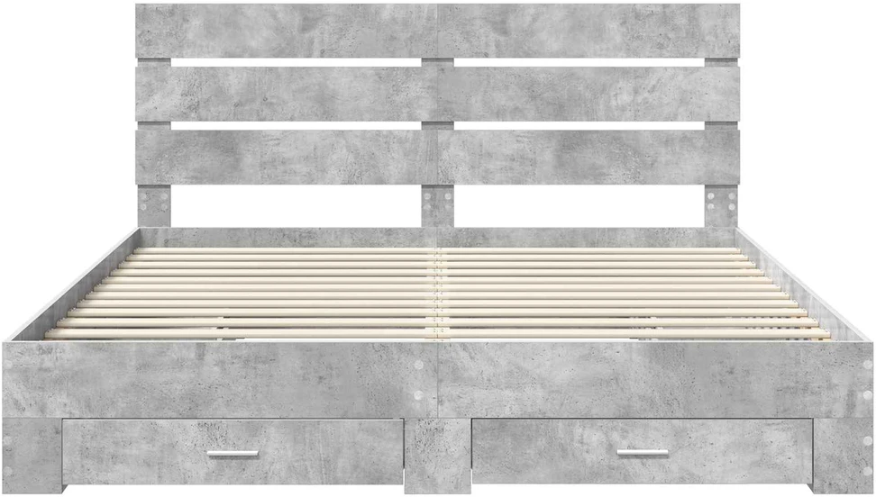 Lovos rėmas Betono pilka 180 x 200 cm Apdirbta mediena
