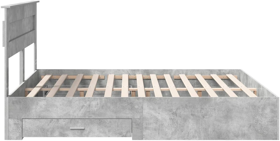 Lovos rėmas Betono pilka 180 x 200 cm Apdirbta mediena
