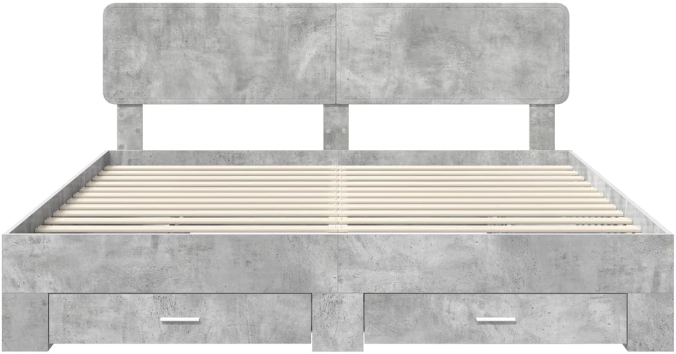 Lovos rėmas Betono pilka 180 x 200 cm Apdirbta mediena