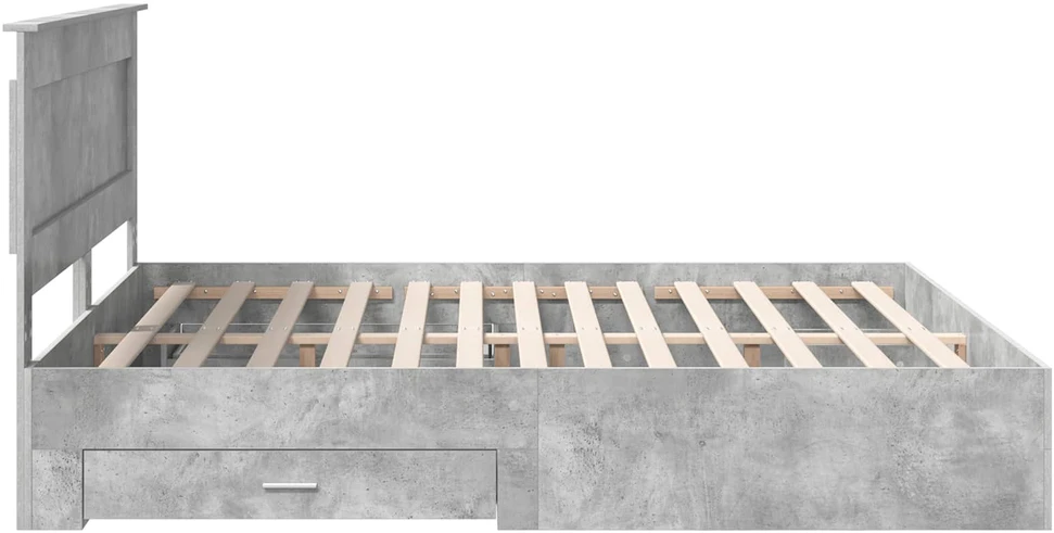 Lovos rėmas Betono pilka 180 x 200 cm Apdirbta mediena