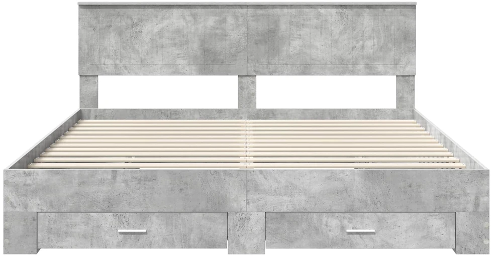 Lovos rėmas Betono pilka 180 x 200 cm Apdirbta mediena