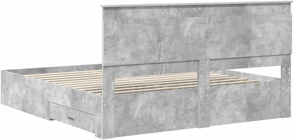 Lovos rėmas Betono pilka 180 x 200 cm Apdirbta mediena