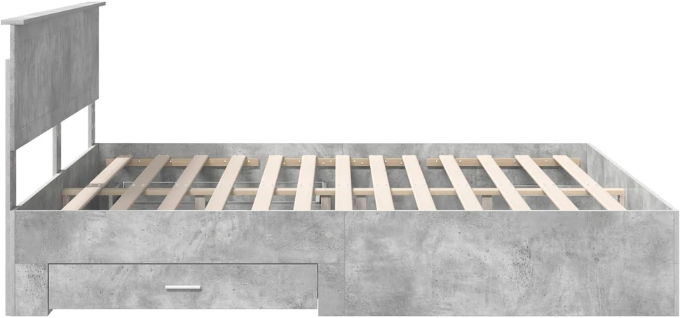 Lovos rėmas Betono pilka 180 x 200 cm Apdirbta mediena