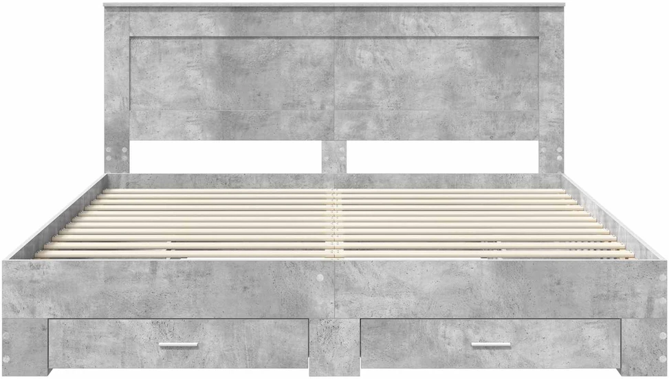Lovos rėmas Betono pilka 180 x 200 cm Apdirbta mediena