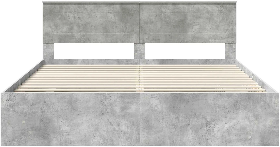 Lovos rėmas Betono pilka 180 x 200 cm Apdirbta mediena