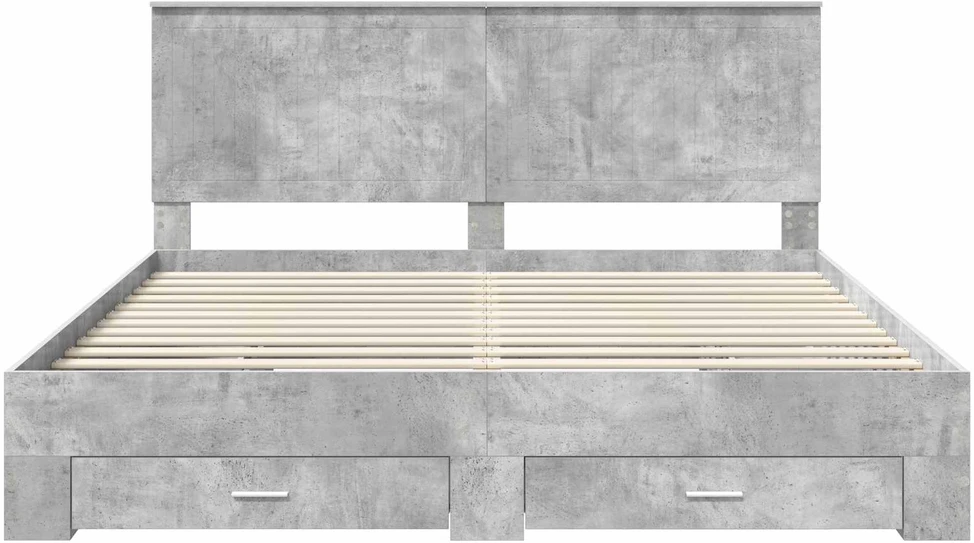 Lovos rėmas Betono pilka 180 x 200 cm Apdirbta mediena