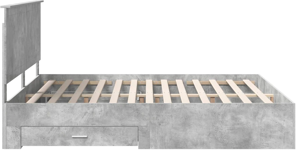 Lovos rėmas Betono pilka 180 x 200 cm Apdirbta mediena