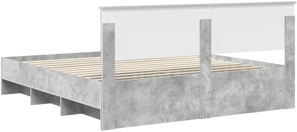 Lovos rėmas Betono pilka 180 x 200 cm Apdirbta mediena