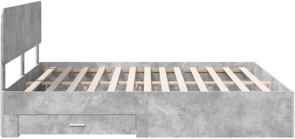 Lovos rėmas Betono pilka 180 x 200 cm Apdirbta mediena