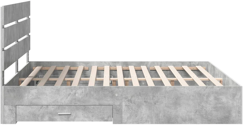 Lovos rėmas Betono pilka 180 x 200 cm Apdirbta mediena