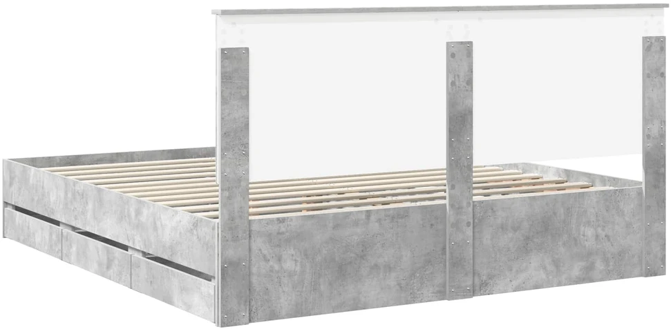 Lovos rėmas Betono pilka 180 x 200 cm Inžinerinė mediena