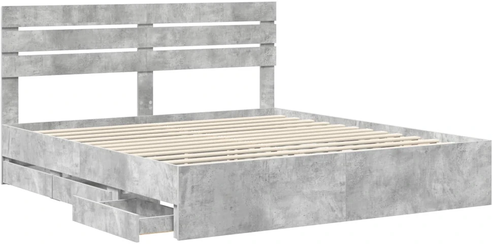 Lovos rėmas Betono pilka 180 x 200 cm Inžinerinė mediena