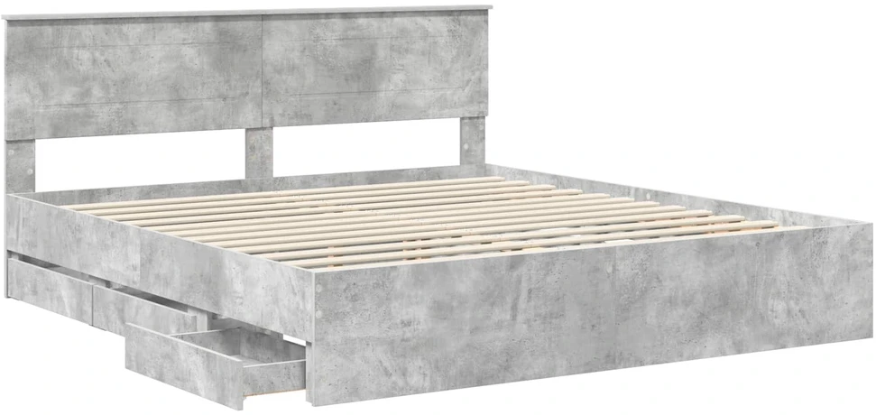 Lovos rėmas Betono pilka 180 x 200 cm Inžinerinė mediena