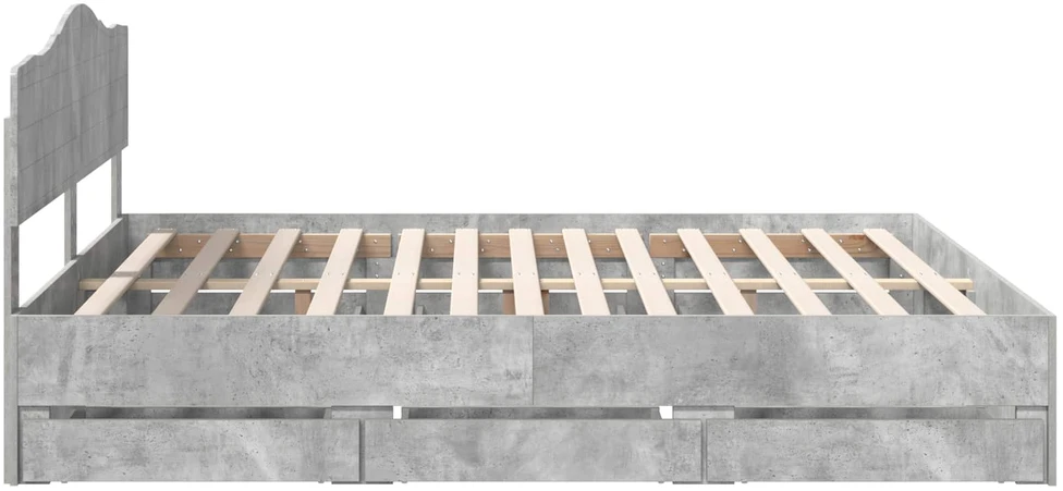 Lovos rėmas Betono pilka 180 x 200 cm Inžinerinė mediena