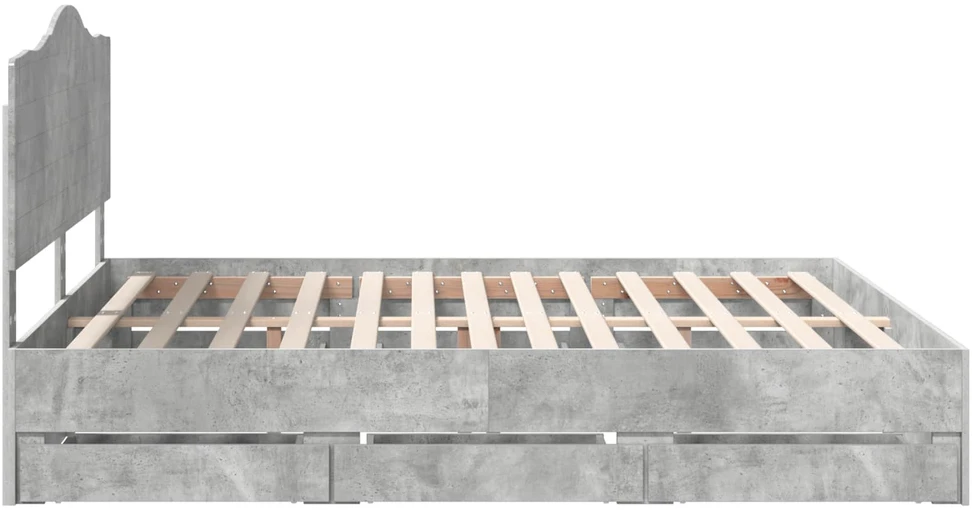 Lovos rėmas Betono pilka 180 x 200 cm Inžinerinė mediena