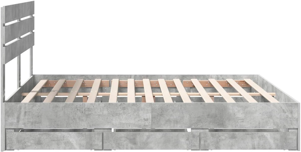 Lovos rėmas Betono pilka 180 x 200 cm Inžinerinė mediena