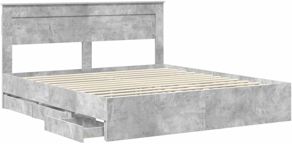 Lovos rėmas Betono pilka 180 x 200 cm Inžinerinė mediena