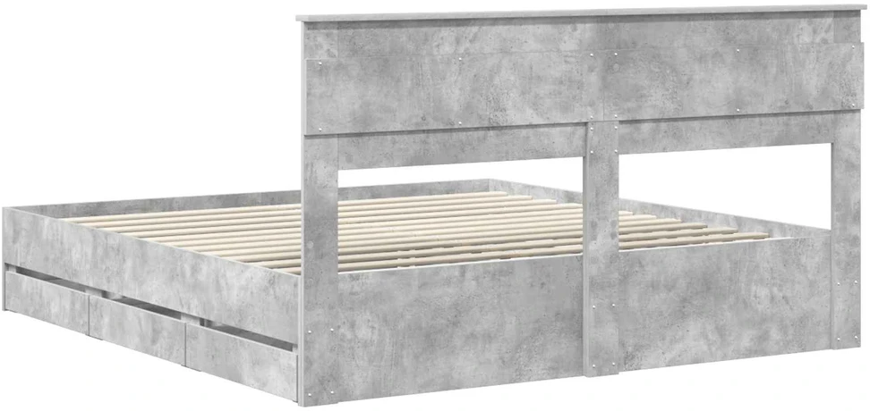Lovos rėmas Betono pilka 180 x 200 cm Inžinerinė mediena