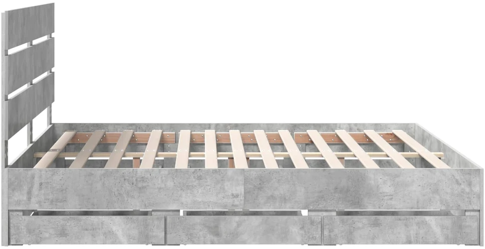 Lovos rėmas Betono pilka 180 x 200 cm Inžinerinė mediena
