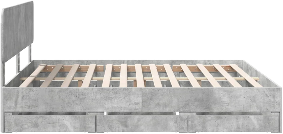 Lovos rėmas Betono Pilka 180 x 200 cm Dirbtinė mediena