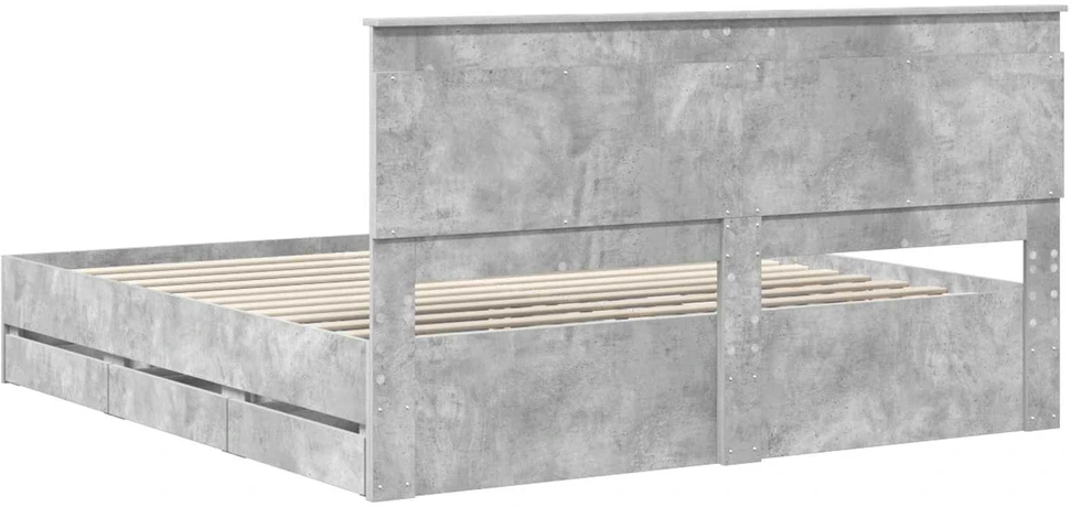 Lovos rėmas Betono pilka 180 x 200 cm Inžinerinė mediena