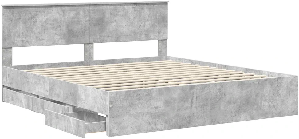 Lovos rėmas Betono pilka 180 x 200 cm Inžinerinė mediena