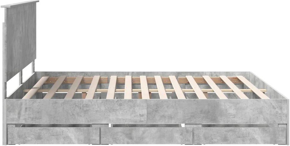 Lovos rėmas Betono pilka 180 x 200 cm Inžinerinė mediena