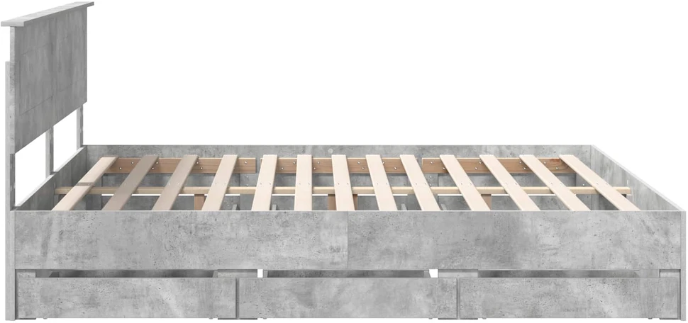 Lovos rėmas Betono pilka 180 x 200 cm Inžinerinė mediena