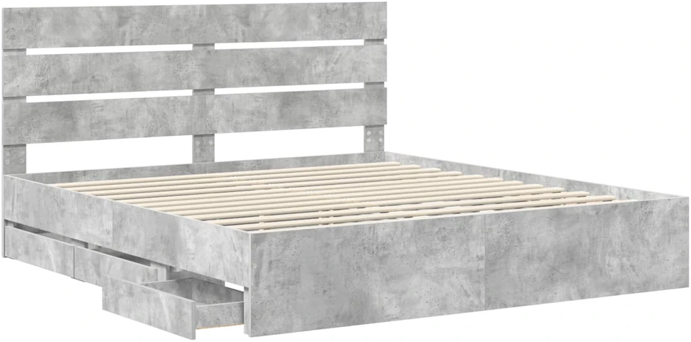Lovos rėmas Betono pilka 180 x 200 cm Inžinerinė mediena