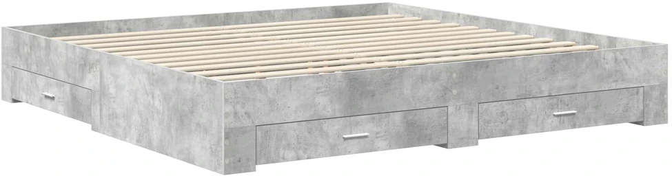 Lovos rėmas Betono pilka 200 x 200 cm Apdirbta mediena
