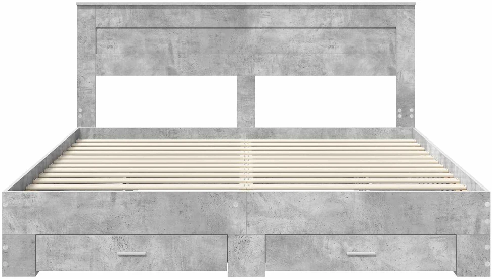 Lovos rėmas Betono pilka 200 x 200 cm Apdirbta mediena