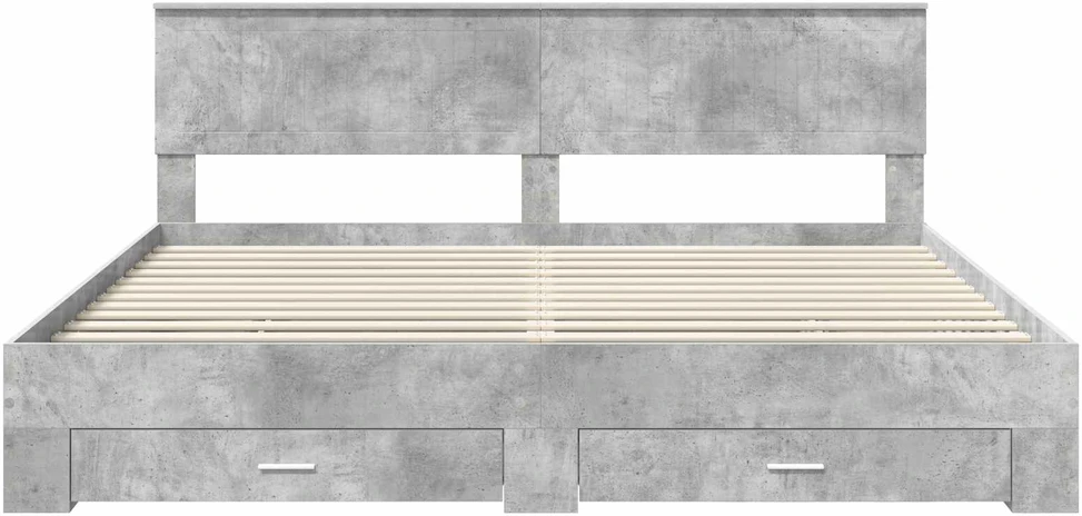 Lovos rėmas Betono pilka 200 x 200 cm Apdirbta mediena