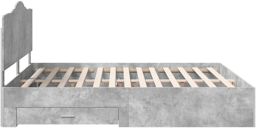 Lovos rėmas Betono pilka 200 x 200 cm Apdirbta mediena