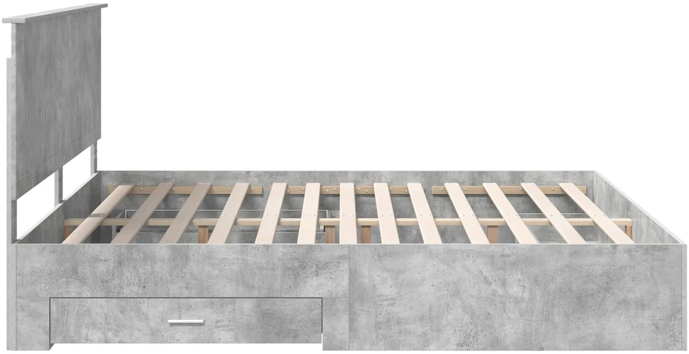 Lovos rėmas Betono pilka 200 x 200 cm Apdirbta mediena