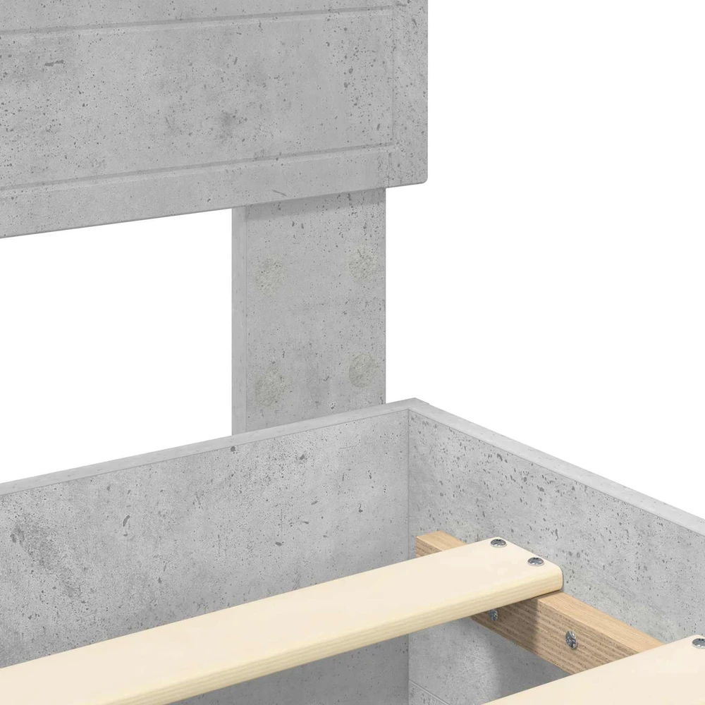 Lovos rėmas Betono pilka 200 x 200 cm Apdirbta mediena