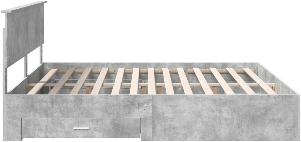 Lovos rėmas Betono pilka 200 x 200 cm Apdirbta mediena