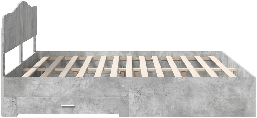Lovos rėmas Betono pilka 200 x 200 cm Apdirbta mediena