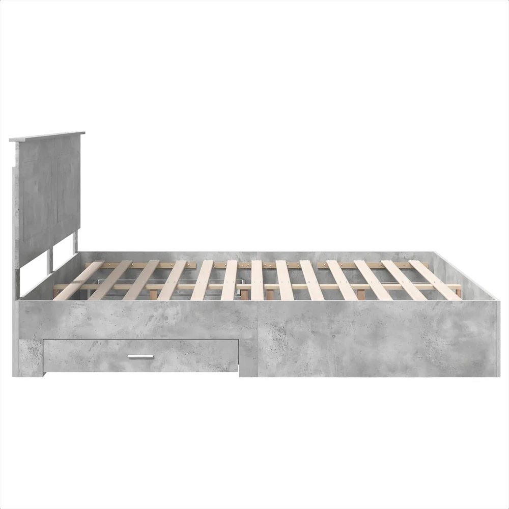 Lovos rėmas Betono pilka 200 x 200 cm Apdirbta mediena