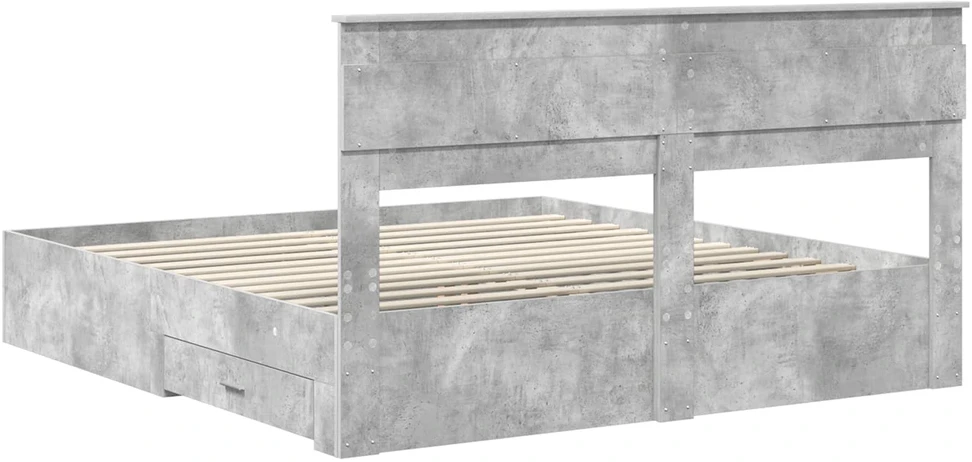 Lovos rėmas Betono pilka 200 x 200 cm Apdirbta mediena