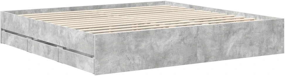 Lovos rėmas Betono pilka 200 x 200 cm Inžinerinė mediena